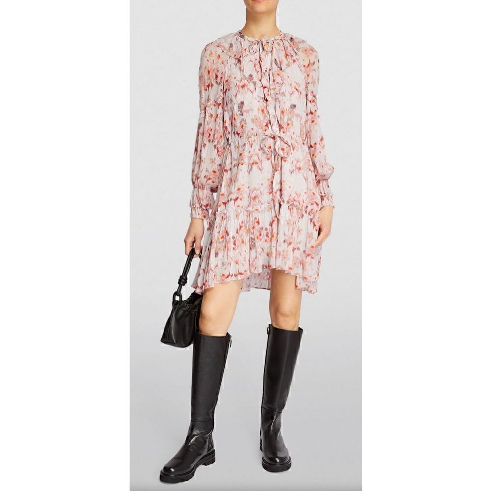 AllSaints Ava Floral Ruffle Mini Dress NWT Size 4